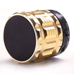 Mini Enceinte Bluetooth Portable Smartphone Carte Micro SD Kit Mains Libres Doré YONIS