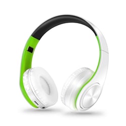 Casque Audio Bluetooth Sans Fil HIFI Stéréo Sport Blanc Bleu Polyvalent Blanc + Vert YONIS
