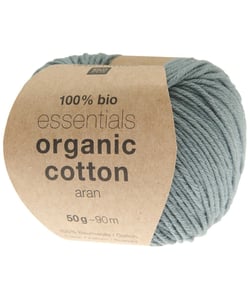 Coton à tricoter Essentials Organic Cotton aran - Rico Design 36 Vert Pétrole