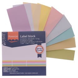 Bloc d'étiquettes Florence - Papier - M20829 - Pastel - 216 g/m²