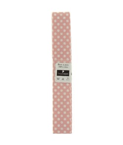 Biais en coton motif Pois 1,5m x 20mm - Passion Rubans Rose