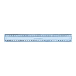 Règle - 30 cm - Triple décimètre - Double graduation - Plastique transparent