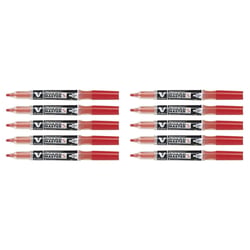 Lot de 10 Marqueurs V-Board Master S Rouge Begreen Pointe Extra Fine PILOT