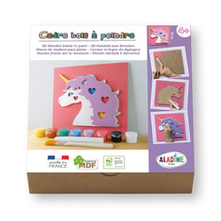 Cadre en bois à décorer - Modèle licorne - Loisirs créatifs - Enfant - Aladine