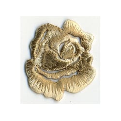 Ecusson thermocollant petite rose beige 3cmx3.5cm