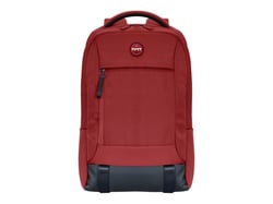 PORT Designs Sac à dos PC pour ordinateur portable moderne & confortable base résitante à l'eau TORINO II 15.6/16 pouces rouge