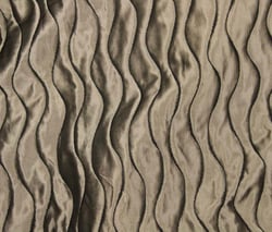 Tissu Jacquard gauffré Rayures ondulées sur fond Beige