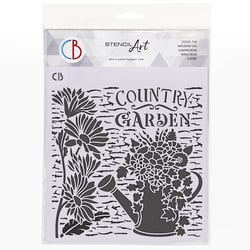 Pochoir plastique souple réutilisable 24 x 22 cm Ciao Bella DAISIES GARDEN 17