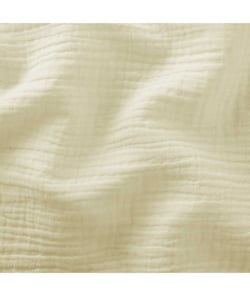 Tissu Double Gaze de coton gaufrée de 130 CM de largeur Ecru vendu par 50 cm