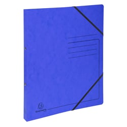 Classeur 2 anneaux 15mm carte lustrée imprimée - A4 - Bleu - x 10 - Exacompta