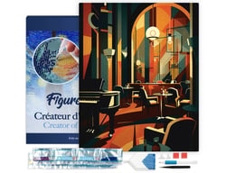 Diamond Painting Broderie Diamant Figured’Art 40x50cm toile tendue sur châssis en bois - diamants carrés - Club Art Déco