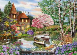 Puzzle 1000 pièces - Maison au bord du lac - Schmidt Spiele