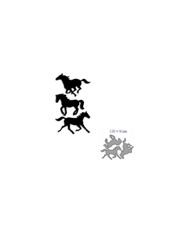 Dies chevaux en pleine course
