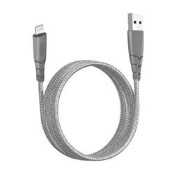Force Power Câble Ultra-renforcé USB A/Lightning 2.4A Résistant à 50 000 flexions à 180° 2m Gris