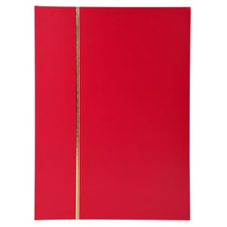 Album de timbres simili-cuir 32 pages noires - 16,5x22,5 cm - Rouge - Exacompta