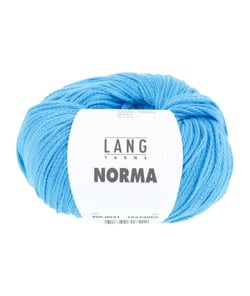 Pelote de coton à tricoter Norma - Lang Yarns 0021 Bleu
