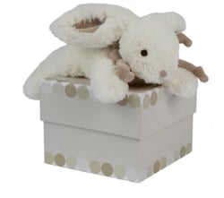 Peluche lapin bonbon taupe 20 CM - Doudou et Compagnie