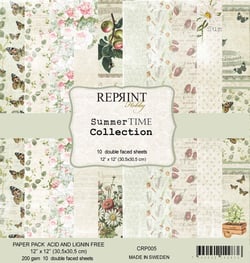 10 papiers scrapbooking 30 x 30 cm Reprint SUMMER TIME