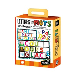 Loto tactile lettres et mots Montessori - Headu