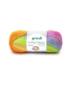 Pelote de coton COTTON QUICK BATIK 100 Gr - PPSC - Grundl - Certifié Oeko-tex 04 Multicolore