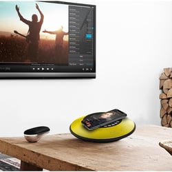Enceinte Bluetooth Subwoofer Haut-Parleur Stéréo Sans Fil Kit Mains-Libres Jaune + SD 32Go YONIS