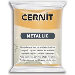 Pâte polymère - Opaque - A cuire - Pâte à modeler - Or- Bloc de 56g - Cernit - Metallic