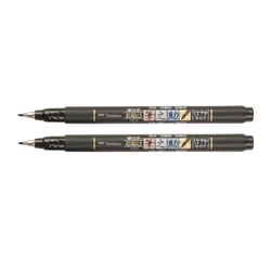Feutre pinceau - TOMBOW - Fudenosuke pointe souple - Noir - Lot de 2