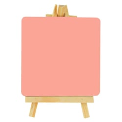 Chevalet et ardoise Rose 10x10 cm