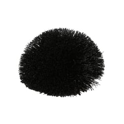 Broche fleur fluffly 7cm noir