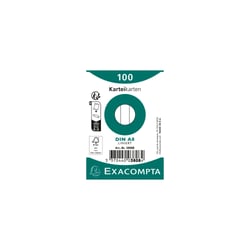 Paquet 100 fiches sous film - bristol ligné non perforé 55x74mm - Blanc - x 48 - Exacompta