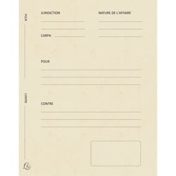 Paquet de 25 dossiers de plaidoirie Pour/Contre carte lustrée 25x32cm - Couleurs assorties - x 5 - Exacompta