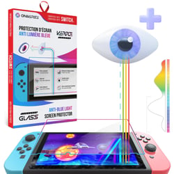 Protection Écran Switch - Oniverse - Verre Trempé Anti-Lumière Bleue - Résistant et Anti-Rayures