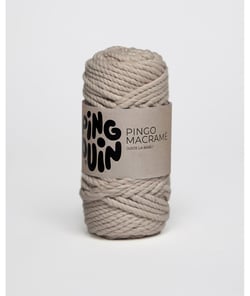 Bobine de corde PINGO MACRAME - 100GR - Pingouin Taupe Marron