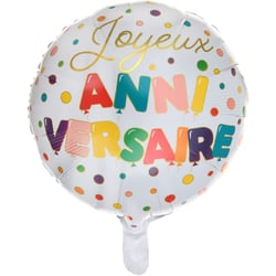 Ballon Aluminium Hélium Anniversaire Ballon Multicolore - Ø 45 cm