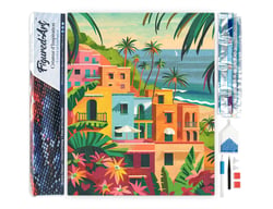 Diamond Painting Broderie Diamant Figured’Art 40x50cm toile entière roulée avec diamants carrés - Ville côtière marocaine