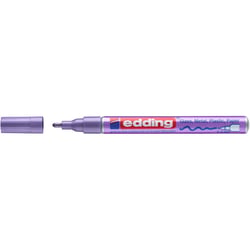Lot de 10 marqueurs peinture brillante EDDING 751 - Pointe ronde 1-2 mm - Violet métallisé - Corps aluminium