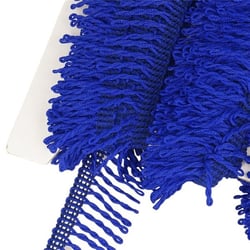Planchette 25m Frange déco non lavable Bleu roy 32mm