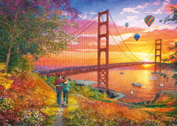 Puzzle 2000 pièces - Promenade vers le Pont du Golden Gate - Schmidt Spiele