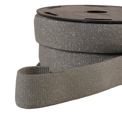 Elastique boxer métallisé gris/argent 32mm au mètre