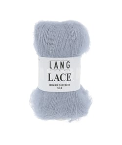 Pelote de Mohair et soie à tricoter LACE - 25 GR - Lang Yarns Bleu (133)