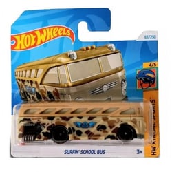 Véhicule surfin school bus hot wheels 1/64 - hw xtreme sports 4/5 - mattel - htb99 - petite voiture métal