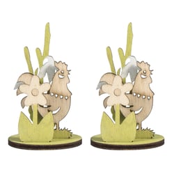 pièces à insérer en bois Pré de fleurs, 2sets