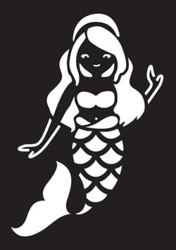 POCHOIR ADHESIF SIRENE 7x10