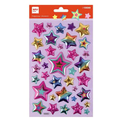 Gommettes - Stickers - Etoiles - 36 pièces - Apli Kids
