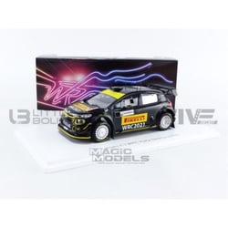 Voiture Miniature de Collection - SPARK 1/43 - CITROEN C3 - Rallye Sardaigne 2020 - Black / Yellow