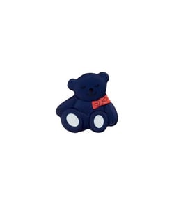 Carte de 2 boutons Ourson à queue 19mm - Union Knopf Marine Bleu