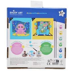 ENJOY ART - Peinture par Numéros 20x20cm Junior Kawaii Souris Pieuvre
