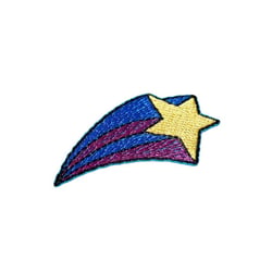 Ecusson thermocollant étoile filante étoile 4cm x 3,9cm