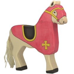 Figurine Cheval du chevalier rouge - Holztiger