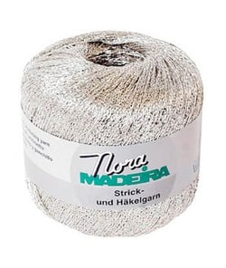 Fil à crocheter et à tricoter métallisé Nora Madeira - 25GR 323 Beige